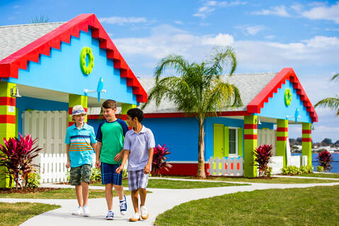 Picture of kids walking at Legoland's Beach Retreat