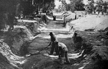 Picture of the canals being created